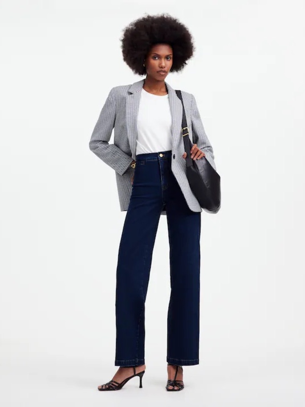 Madewell Emmett Wide-Leg Curvy Jeans in Dark Indigo